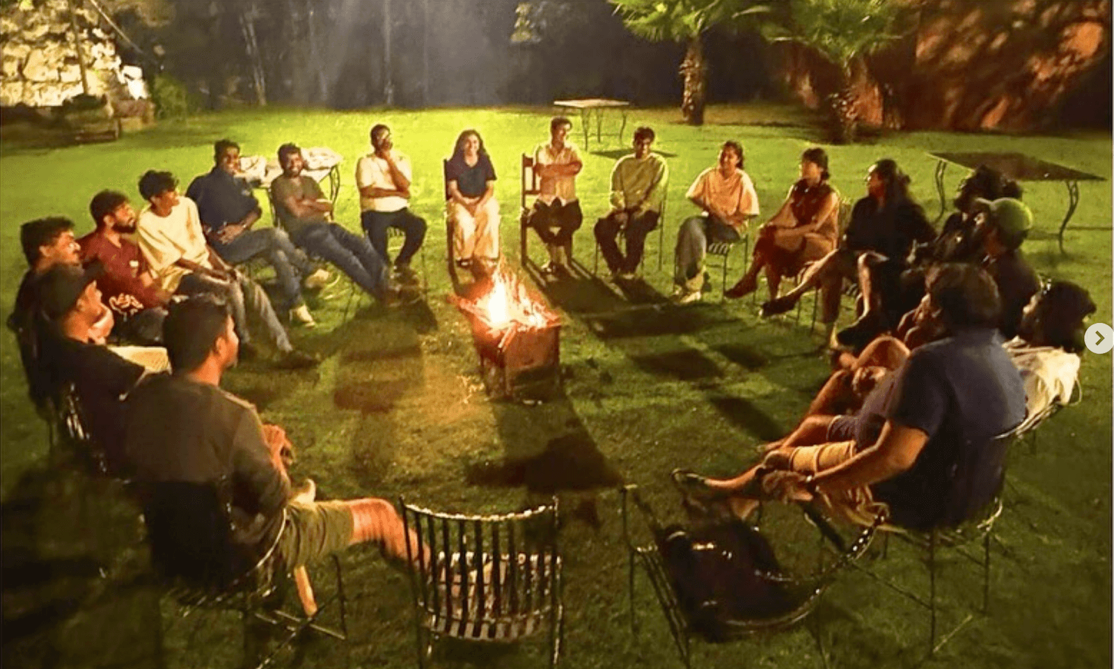 Campfire circle session