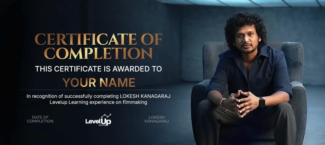 Certificate of Completion signed by Lokesh Kanagaraj